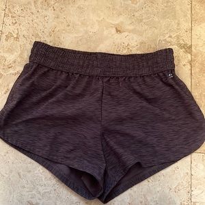 Heather gray women’s athletic shorts